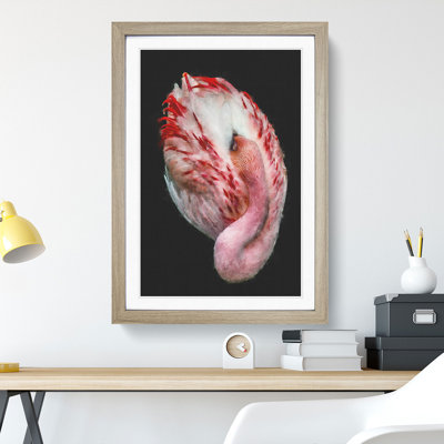 Curled Flamingo - Picture Frame Painting