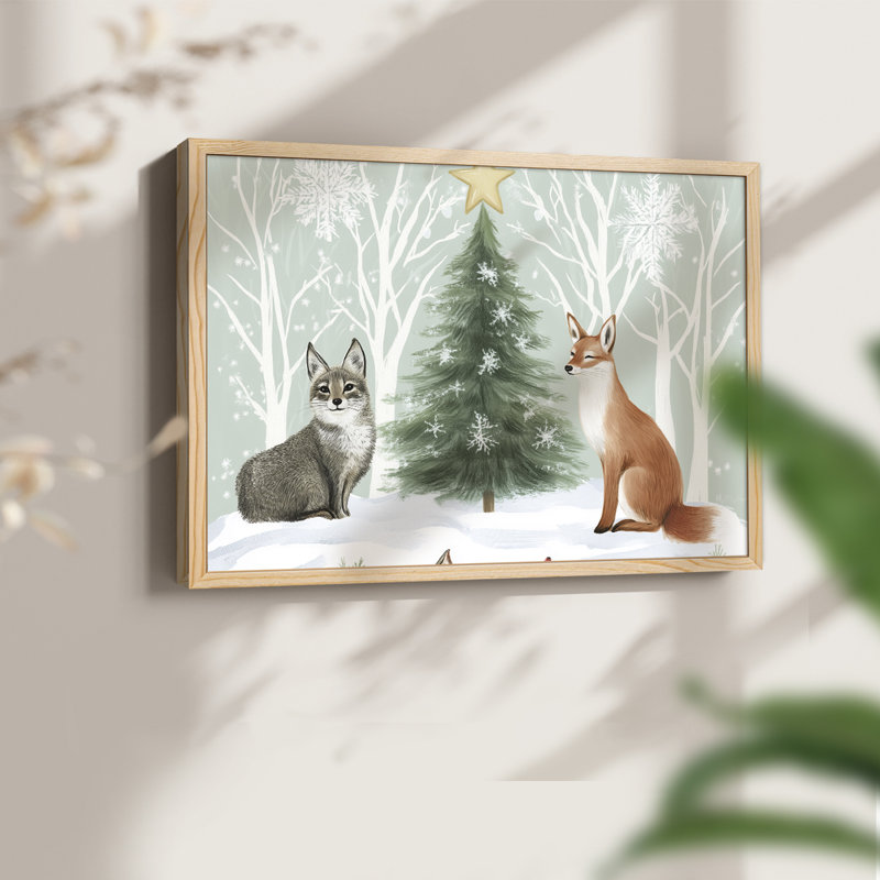 Chirstmas Art-CCIV - Reproduction encadrée - Restickable, Natural, H 11 po x l 14 po