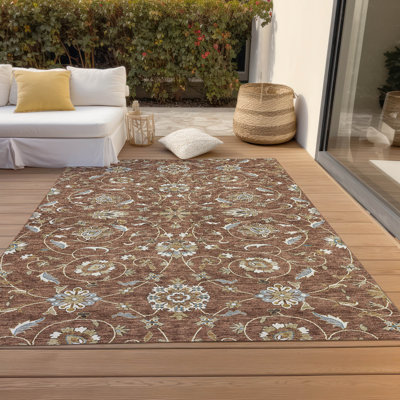 Tapis paprika intérieur / extérieur lavable à la machine Cicel ACN1149
