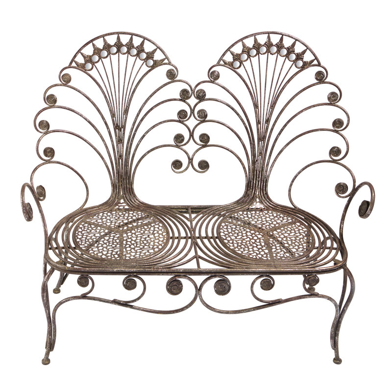 Aleiah Metal Outdoor Bench