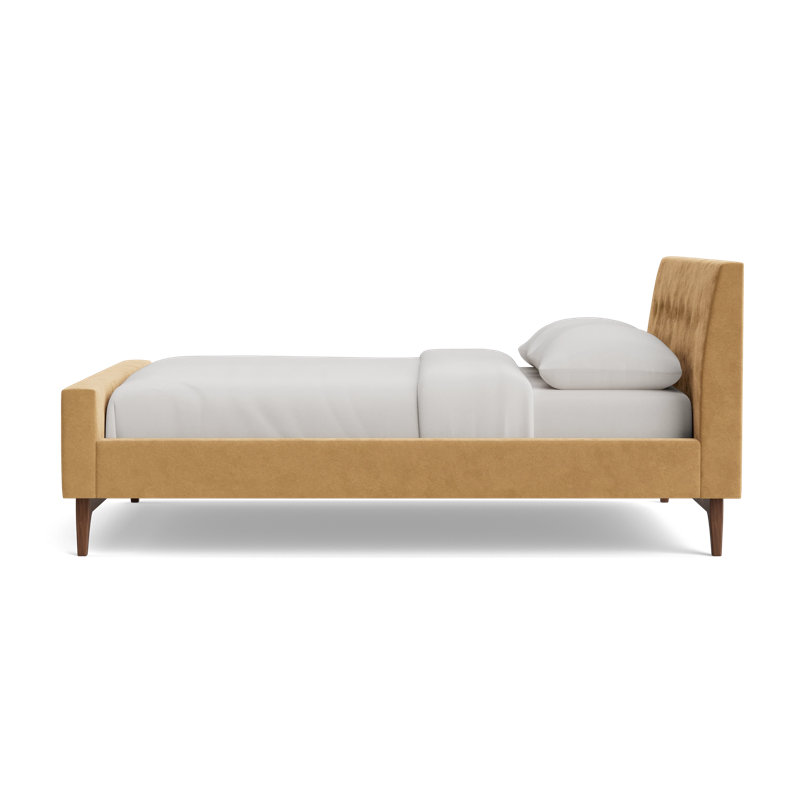 Tyler Bed, Full / Double, Performance Velvet - Nutmeg