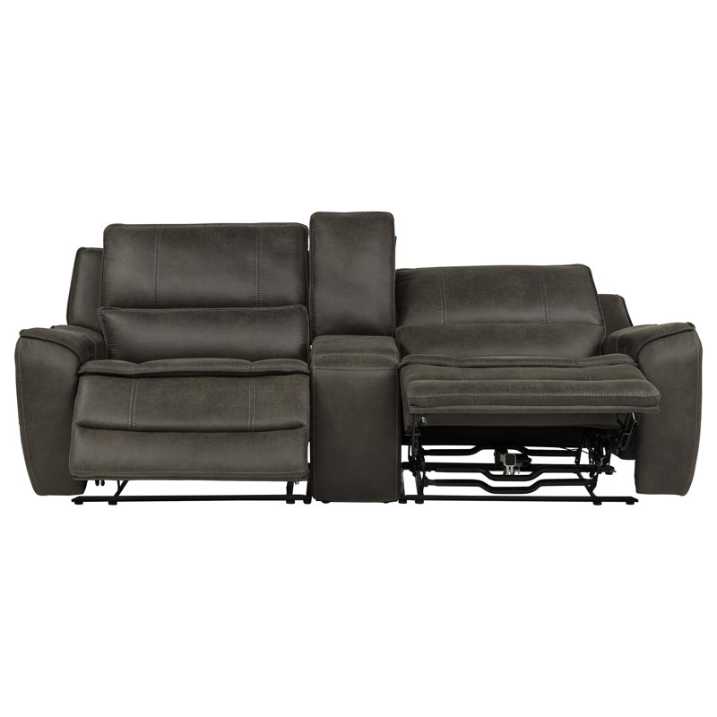 Norlina Upholstered 92.5 " Microfiber / Microsuede Loveseat Power Reclining