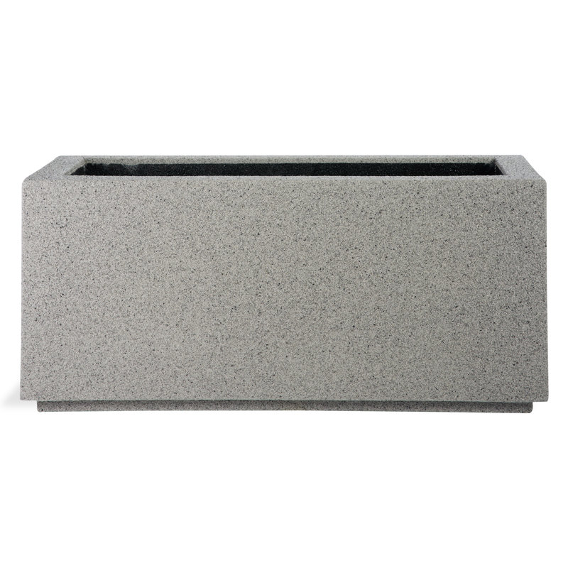 Argentine Trough Planter, Gray Granite