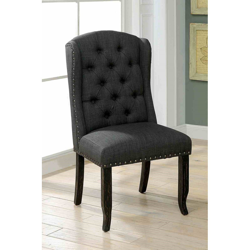 Chaise de salle à manger rustique 2 pièces
