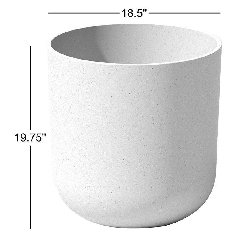 Mason Series Kona Planter, 1, 19.75" H x 18.5" W x 18.5" D, White