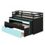 Lit mezzanine avec bureau coulissant, lit gigogne, tiroirs de rangement et marches Gaming & Workstation-1949247309