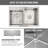 30"L Outdoor Workstation Drop-In 16 Gauge Double Bowl Stainless Steel Kitchen Sink with Accessories