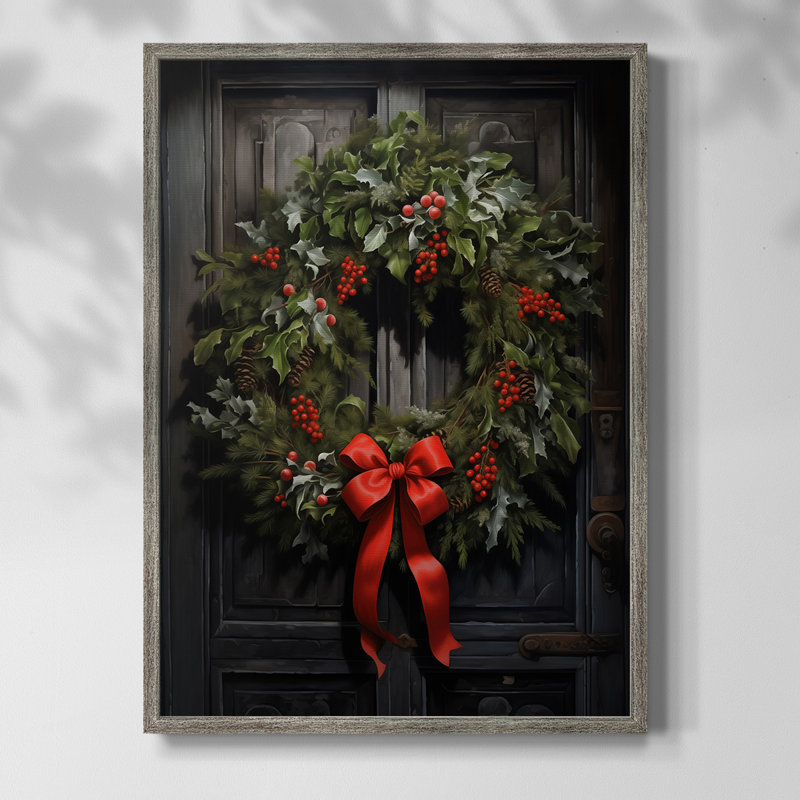 «Christmas Holiday Art DCLxxvii», reproduction d'art encadrée - bois massif, H 21 po x l 17 po