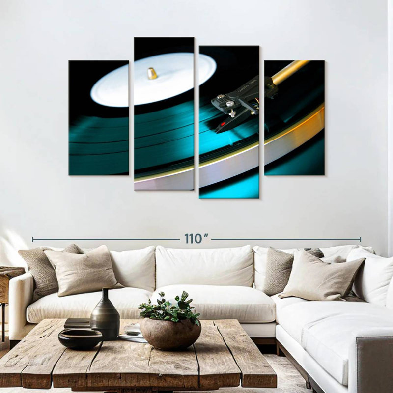 Abarca Playing Vinyl Record, 54" H x 84" W