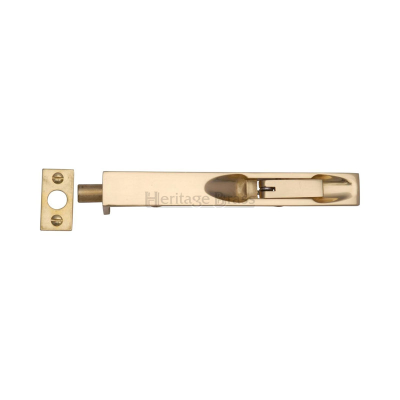 Heritage Brass Heritage Door Bolt Flush Fitting, 25.4 cm H x 1.90 cm W, Polished Brass