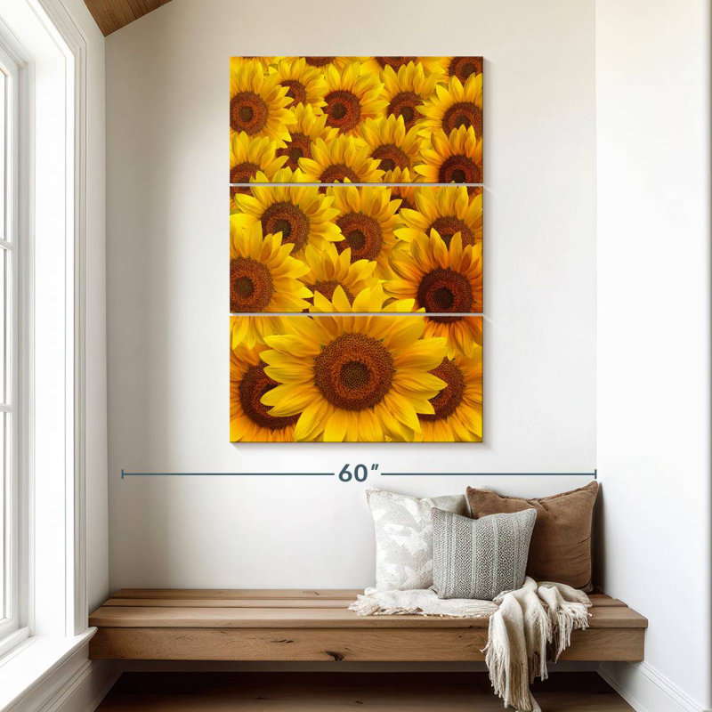 Foule de tournesols Harnek, H 50 po x l 32 po