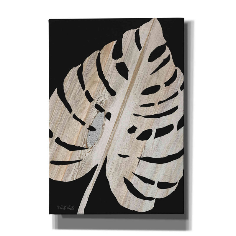 Godalming Palm Frond Wood Grain III sur toile par Cindy Jacobs, reproduction, H 26 po x l 18 po x P 0,75 po