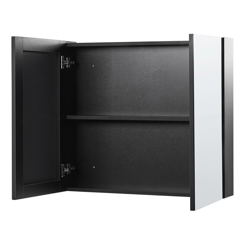 Rodricas W H Wall Mounted Required Framed Medicine Cabinet Mirror Fixed, 27.50cm H x 31.50cm W x 5.50cm D