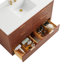 Meuble-lavabo simple autoportant à grain de bois 48 po avec plateau en quartz blanc Additri-227785695