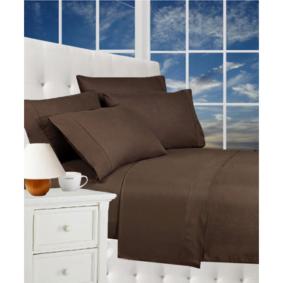 Ensemble de draps en microfibre percale avec drap-housse