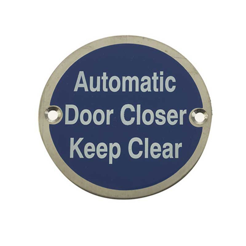 Dia A.D.C.K.C. Sign, Satin Stainless Steel