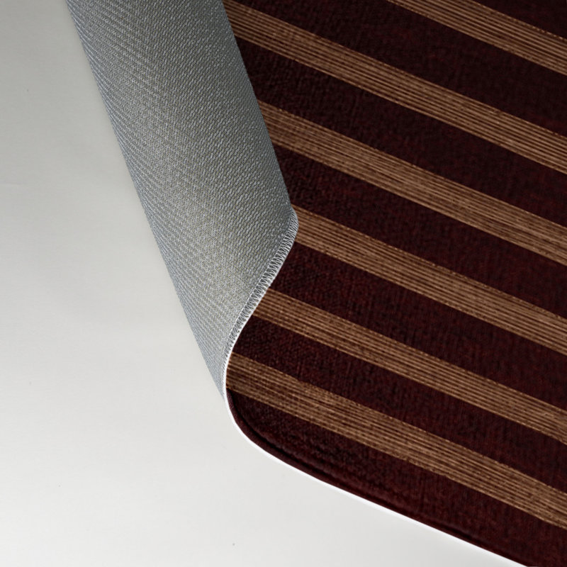 Tapis intérieur / extérieur noir HorizontalStripes, Rectangulaire 3 pi x 5 pi