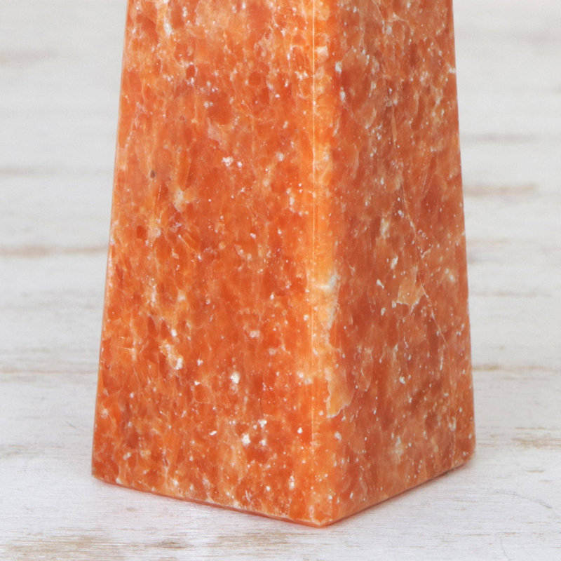 Sculpture Makenna Obelisk of Protection, Orange