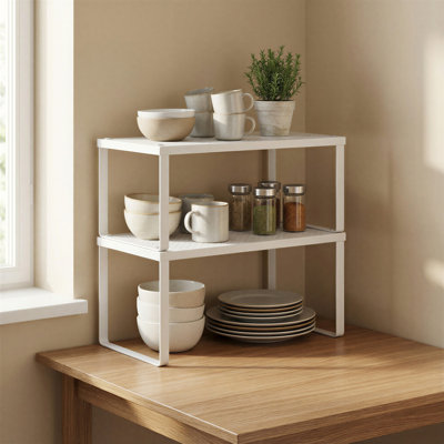 Stackable Cabinet Organizer Shelf