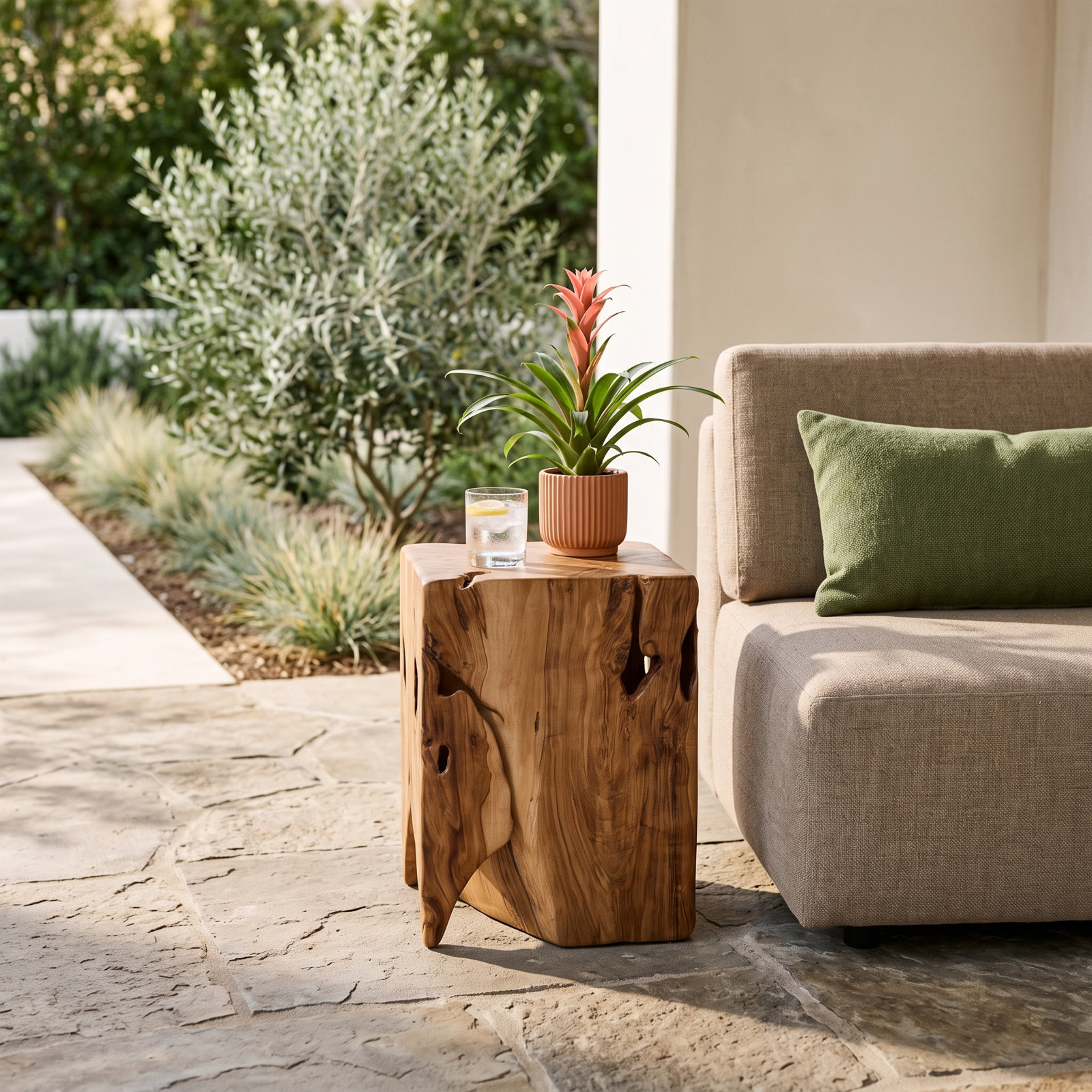 Bloomsdale 12" Teak Patio Side Table