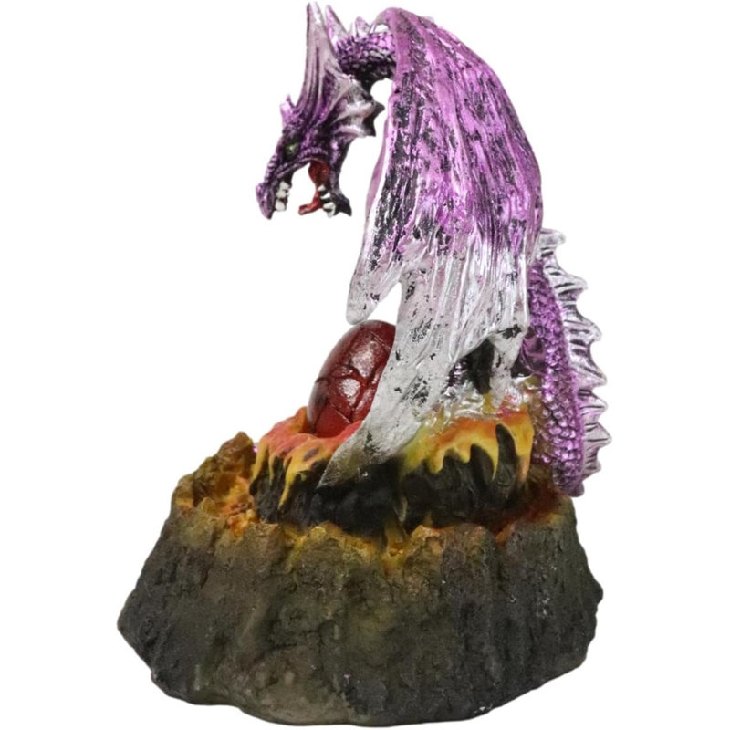 Figurine œuf lumineux en métal métallique