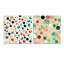 Ensemble de 2 reproductions d'art murales en acrylique vert et rose-103944481