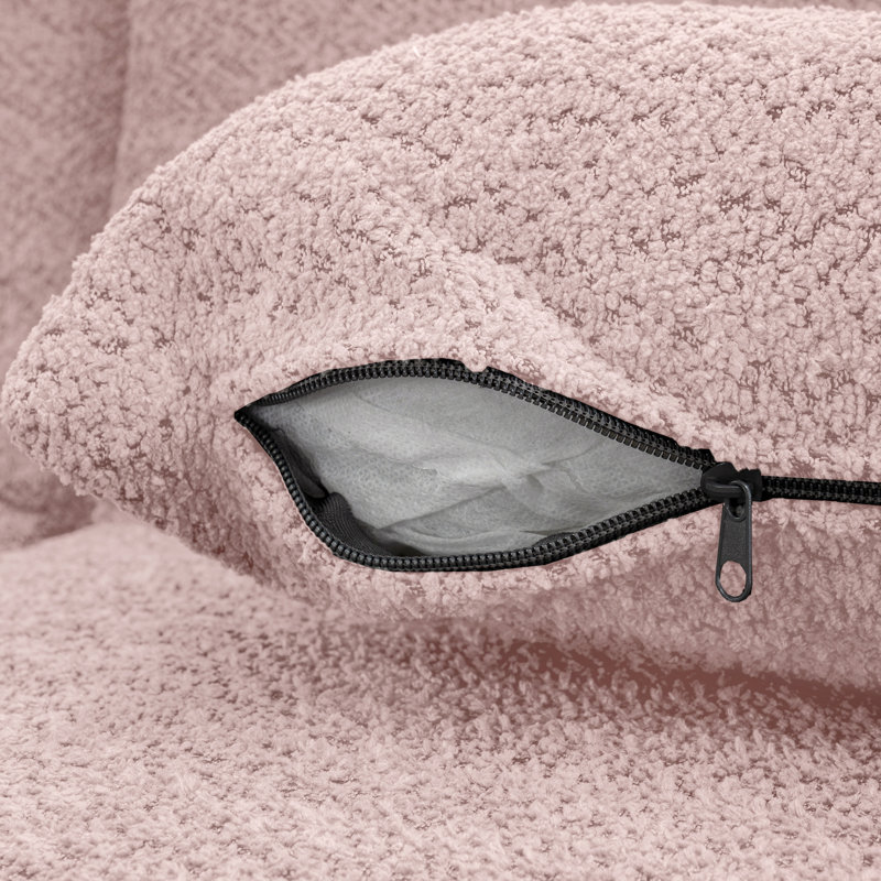 Rose avec motif combiné de 144 po, deux chaises longues amovibles, cinq coussins de dossier et des modules de détente confortables, une durabilité à long terme