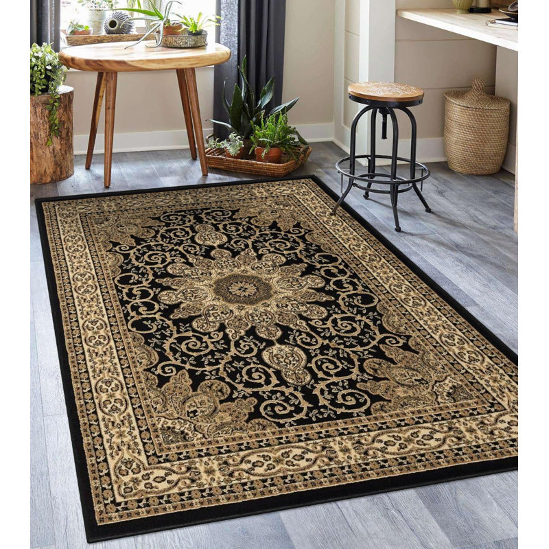 Tapis à motif floral de la collection Anoush de Luxe Weavers, Rectangle 5 pi x 7 pi