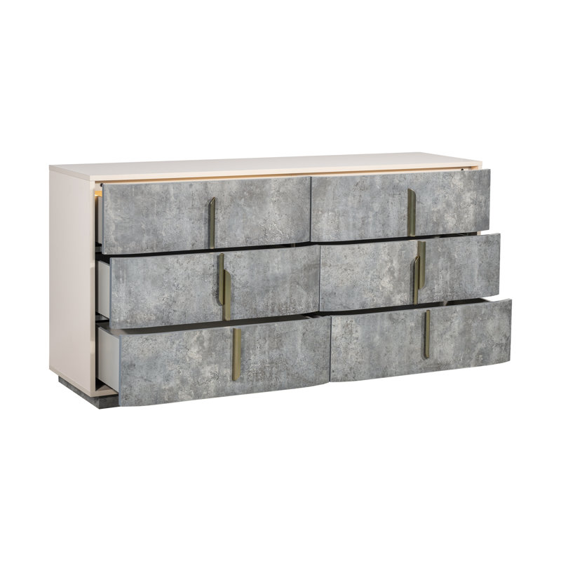 Pavira Dresser With Mirror - Stone