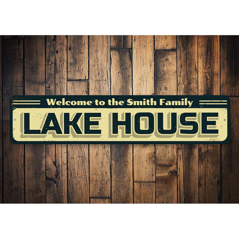 Panneau «Family Lake» en aluminium, H 4 po x l 18 po x P 0,04 po