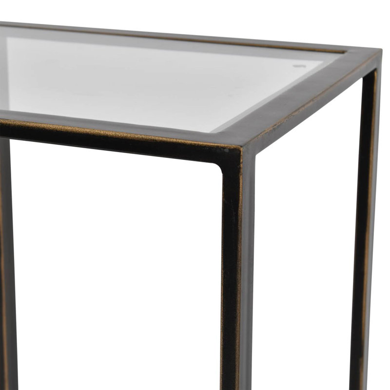 Barthol 123cm Glass Top Console Table