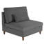 Chaise rembourrée sans accoudoirs en velours côtelé avec dossier rembourré, module de fauteuil simple pour canapé modulaire-1333425530