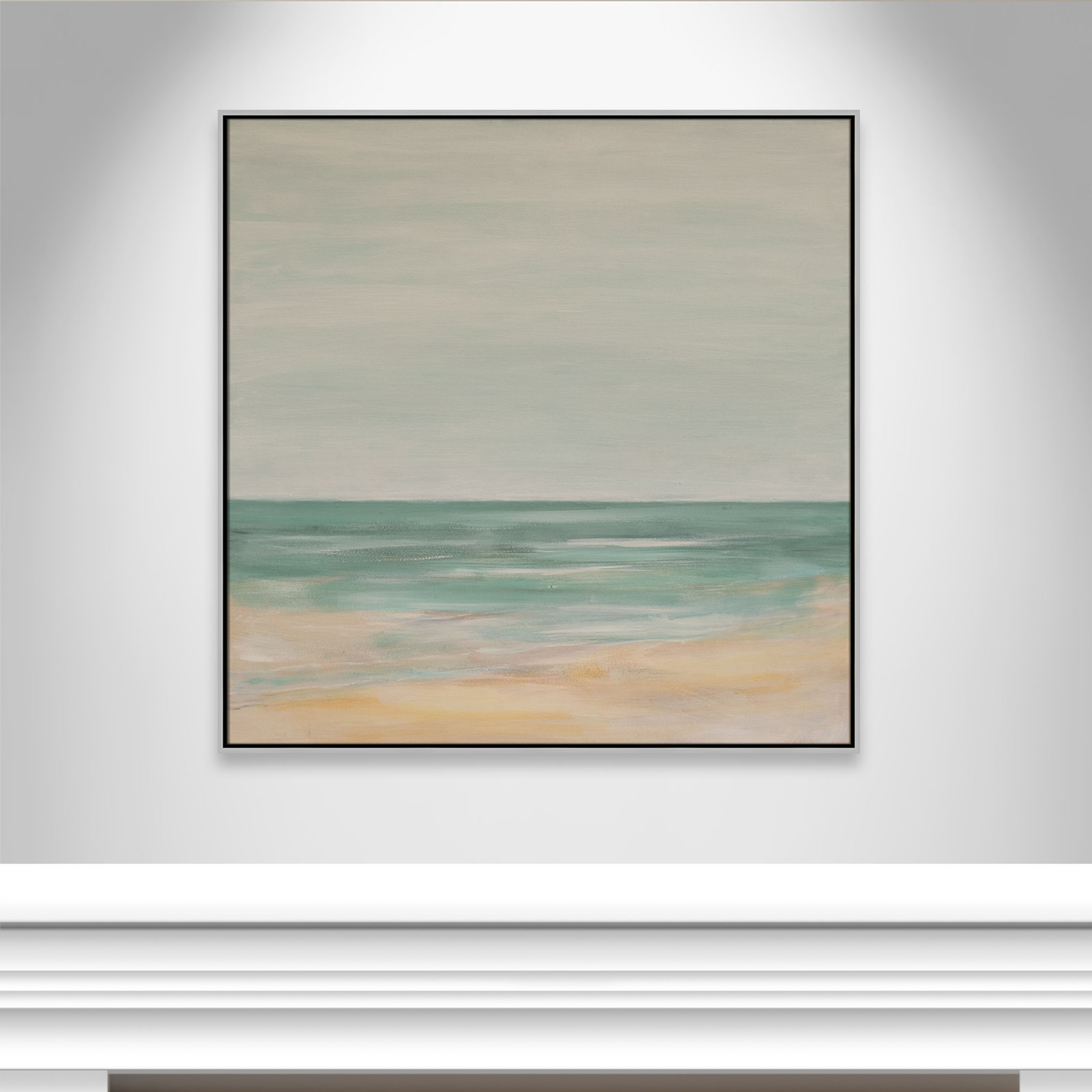 Horizon Print by S.H. Khan, 41.5" H x 41.5" W, Silver