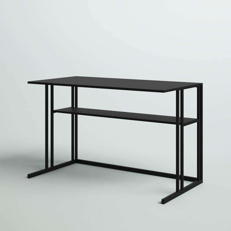 Bureau d'écriture moderne avec tablette Pangea Home Weidler Miley, Noir