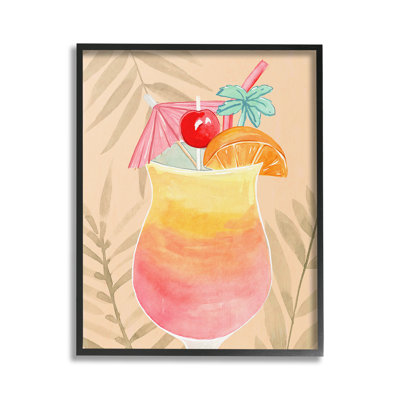 Tropical Mixed Drink Framed Giclee Art by Annie Warren