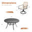 Ensemble repas pour 6 personnes avec chaises pivotantes en rotin-1362807934