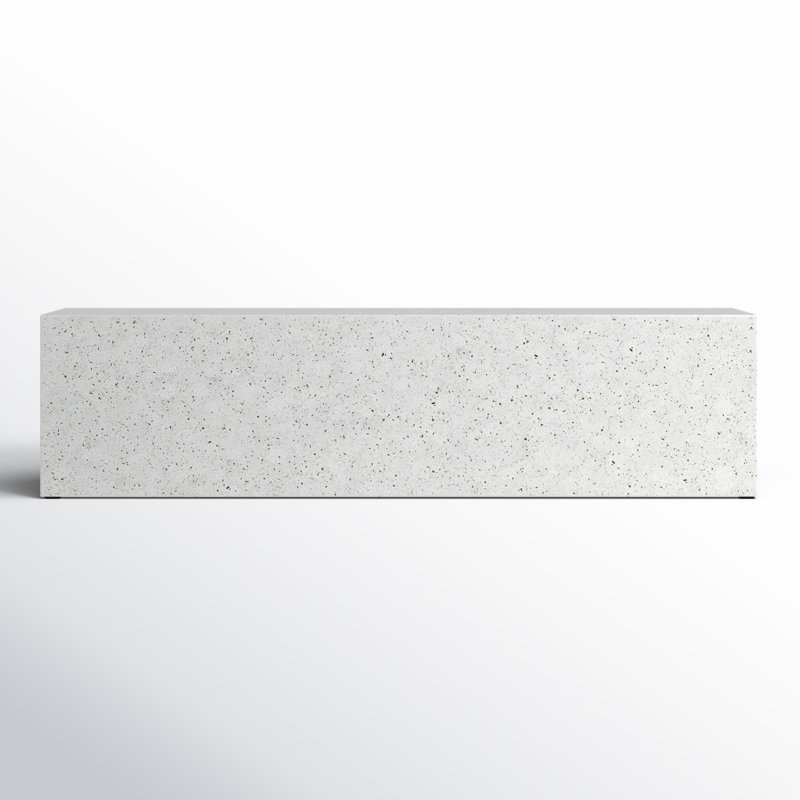 Mixx Bench, Ivory Terrazo, 18"H x 70.75" W x 14" D