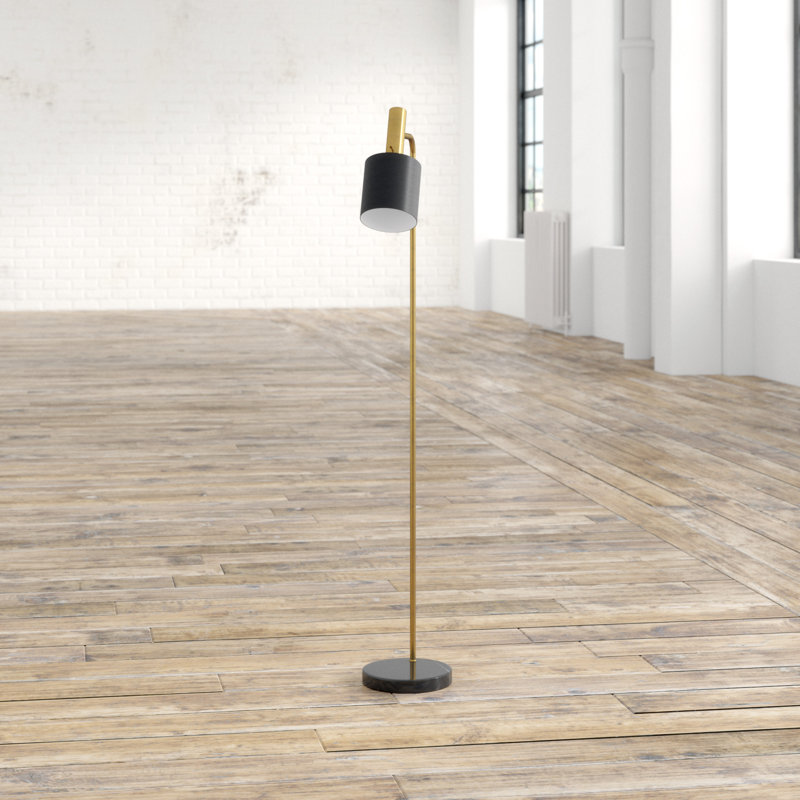 Butterfield 61'' Task Floor Lamp, Antique Brass/Black