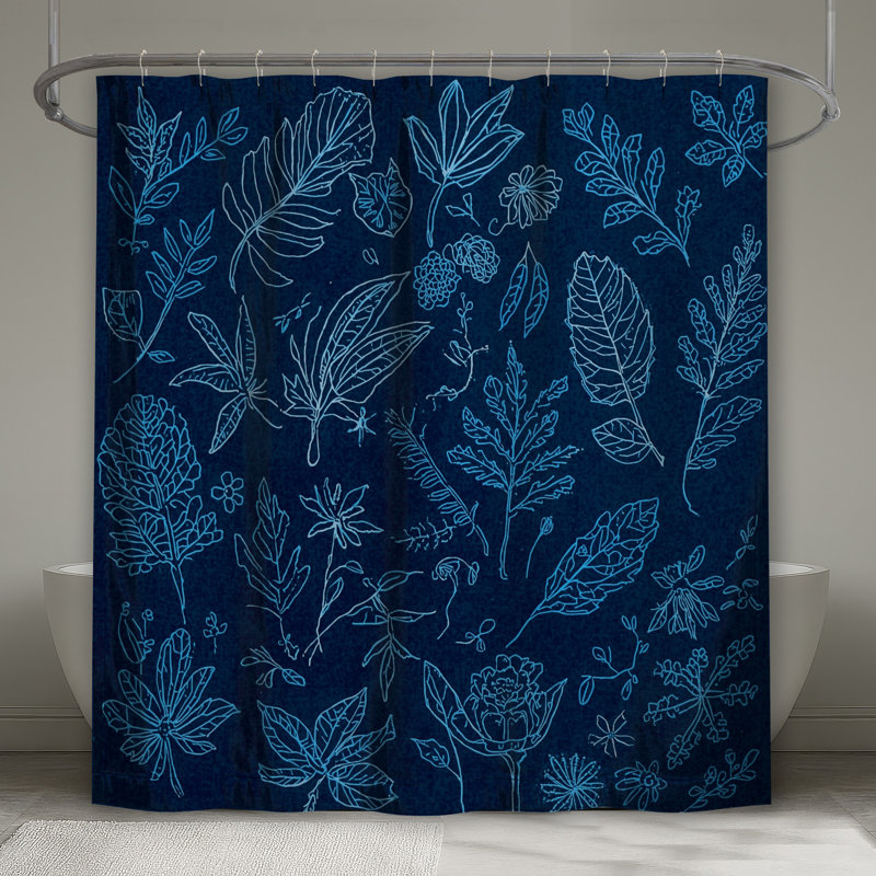 Rideaux de douche Botanical Leaf Sketches, L 70 po x H 93 po
