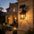 Solar Wall Lantern Outdoor, Clear Glass And Aluminum Gld