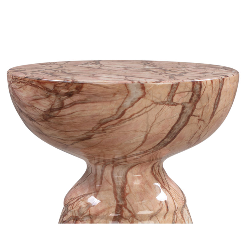 Macey Concrete Top End Table, Sunset Marble