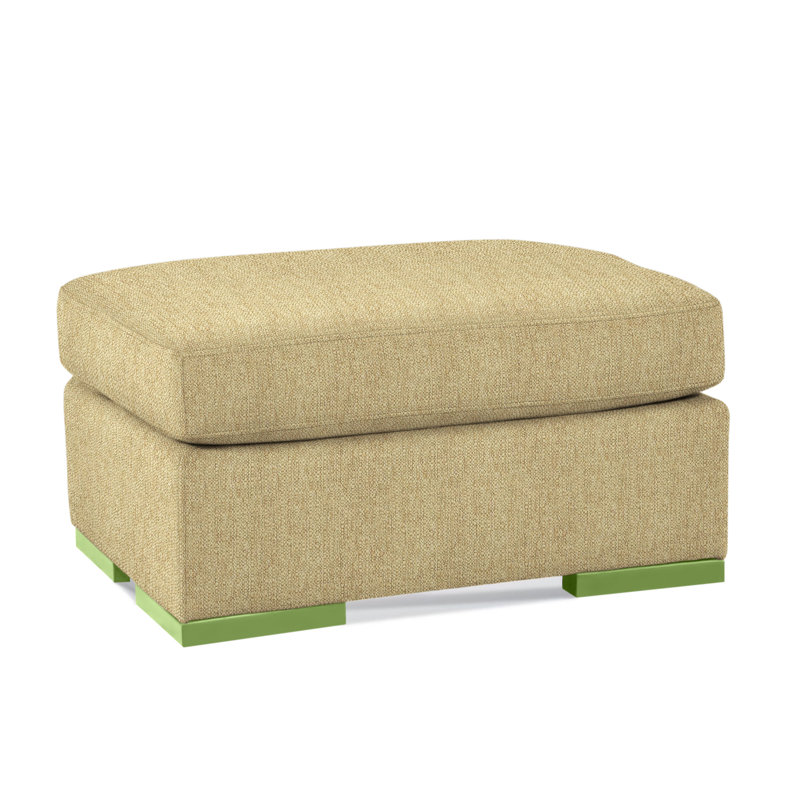 Memphis Ottoman, Beige Sugar Performance; 0863-93, Black