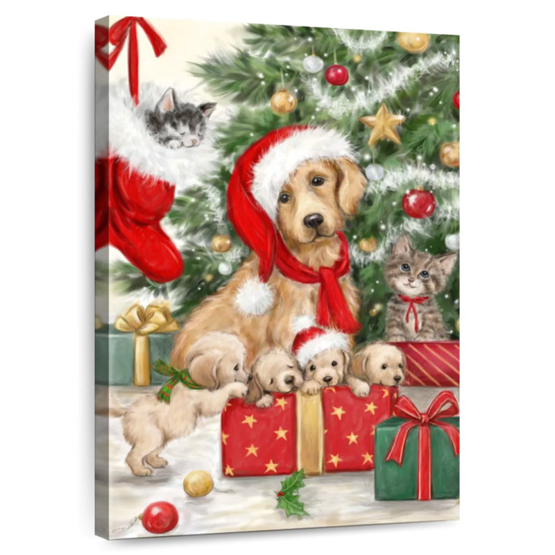 Lelend Christmas Dog And Cat, 24" H x 16" W