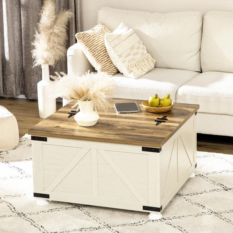 Caelah Single Coffee Table, Natural, Beige