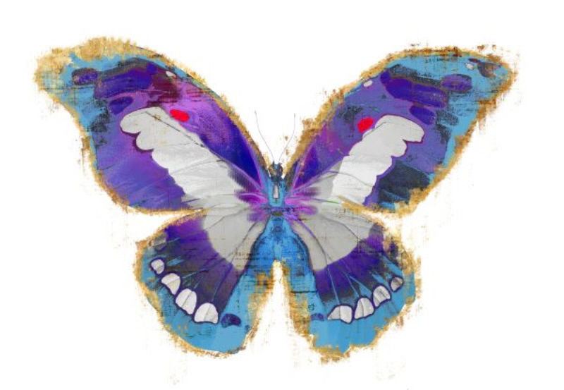 Spring Papyrus VI Painting by Mari Urasawa, Glass Coat, 24" H x 35" W x 1.5" D