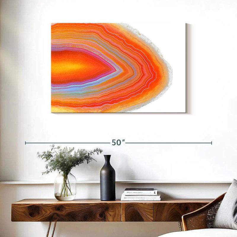 Alvord Orange Agate Crystal, 24" H x 36" W