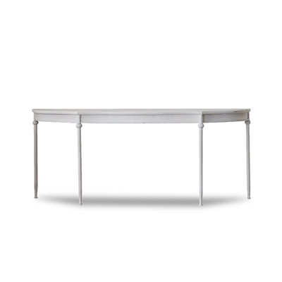 Console en métal blanc patiné French Country