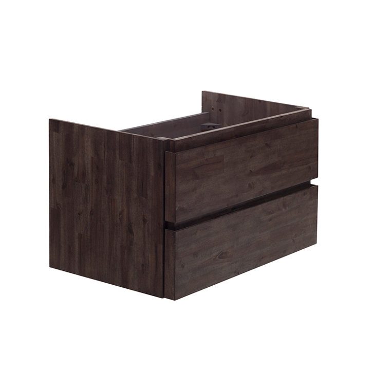 Base de meuble-lavabo mural flottant double 70 po Fresca Formosa - Base et lavabo non inclus