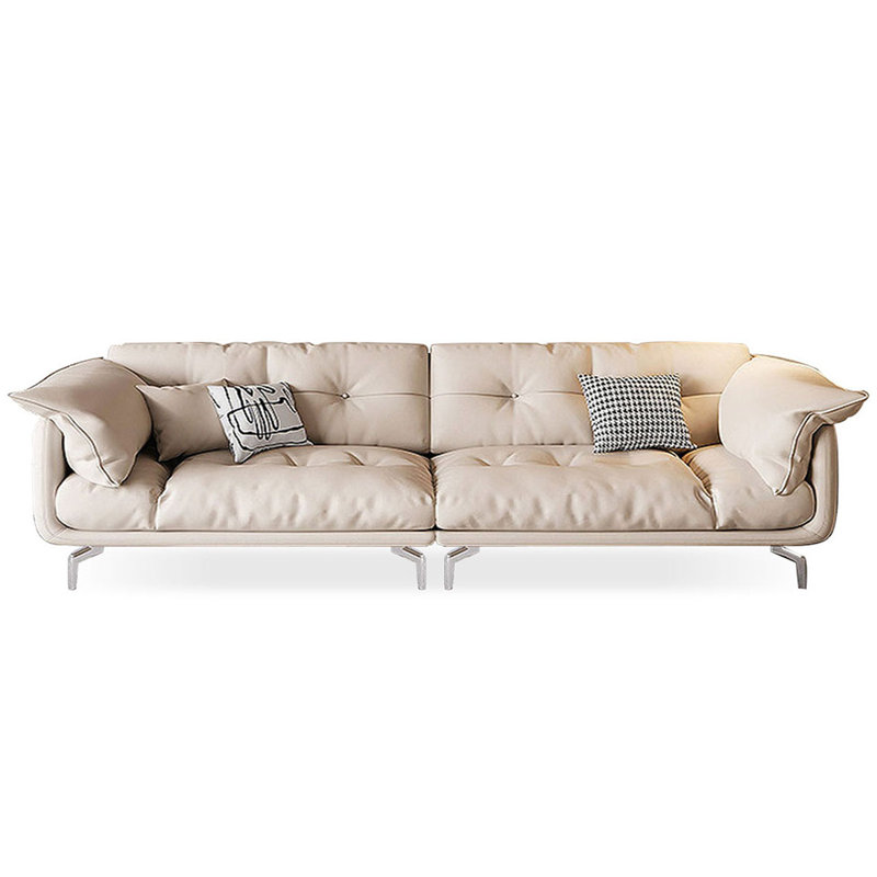Creamy-white 100% Polyester Modular Sofa cushion couch, Creamy/White
