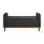 Bedroom Mid-Century Modern Storage Bench, Dark Grey Seat, Solid Wood Frame, 42" Seat Width , 50" X 18.5" 22.5"H-130598280